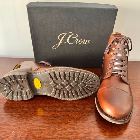 J Crew Kenton Leather Cap Toe Boot Size 9 Originally $298 - Picture 4 of 8
